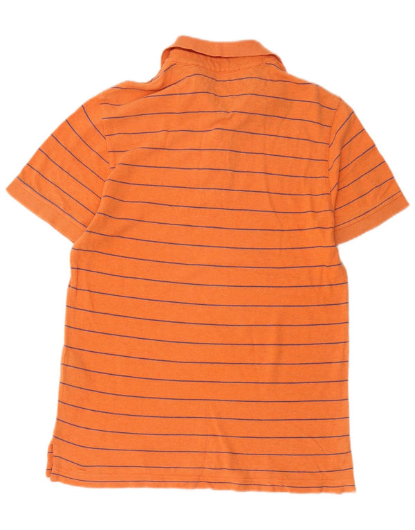 Tommy Hilfiger Herre Custom Fit poloshirt XS orange stribet bomuld