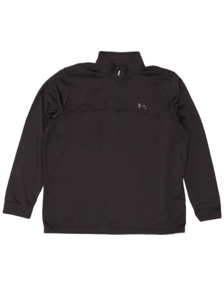 Under Armour Herre Cold Gear Zip Neck Pullover Træningsdragt Top 2XL Sort