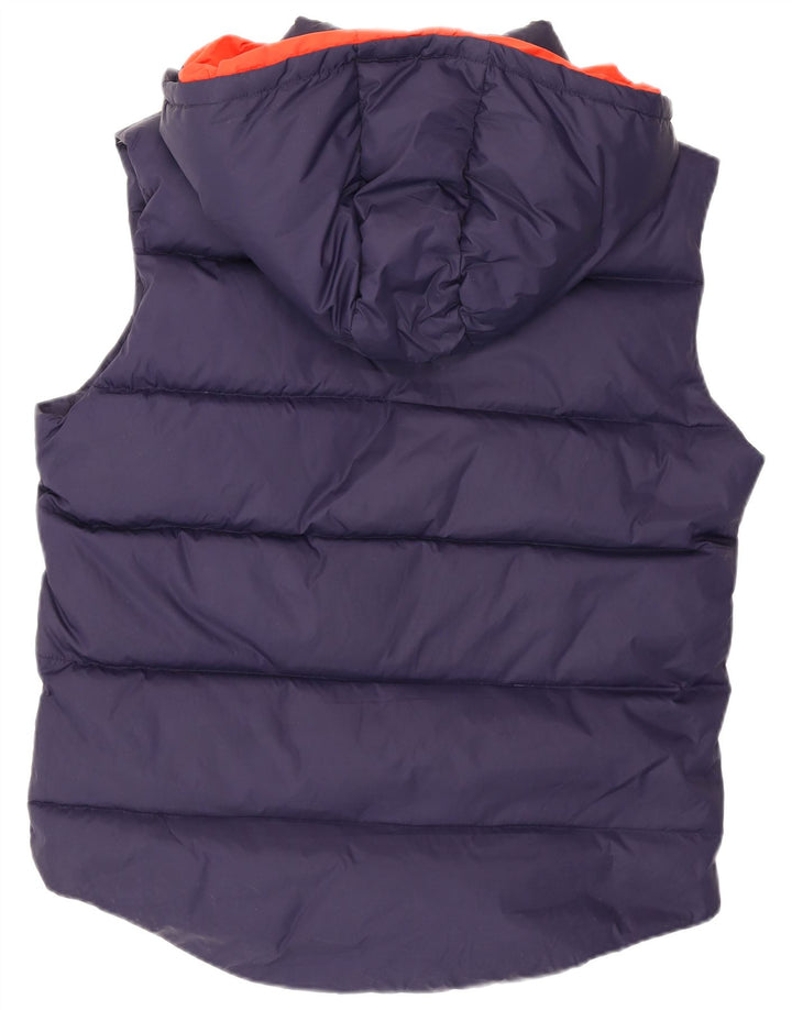 Jack Wills Herre Hooded Padded Gilet UK 38 Medium Navy Blue Polyester