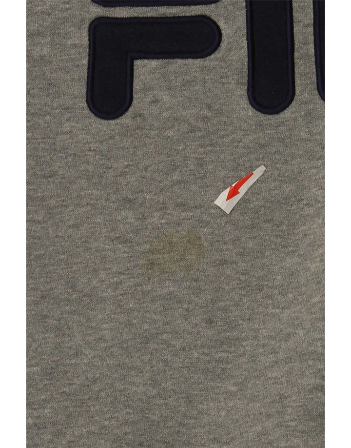 Fila Herre Grafisk Sweatshirt Jumper XL Grå Bomuld