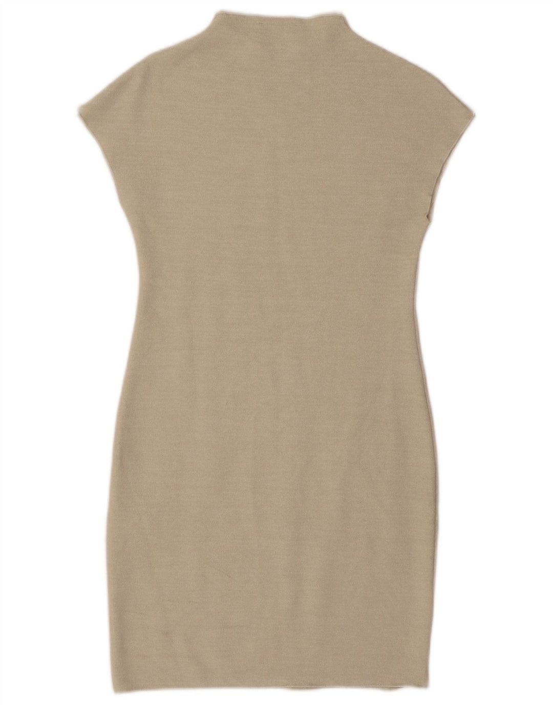 Zara Womens Sheath Dress UK 14 Large Beige Viscose