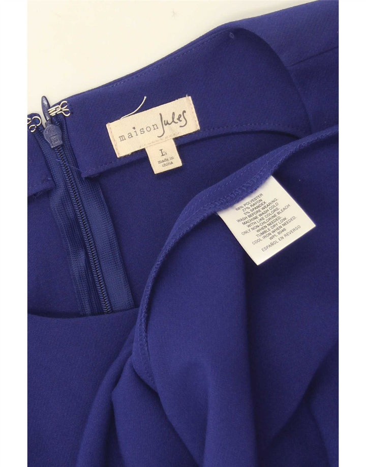 Jules Dame Sleeveless Sheath Dress UK 14 Large Blue Polyester