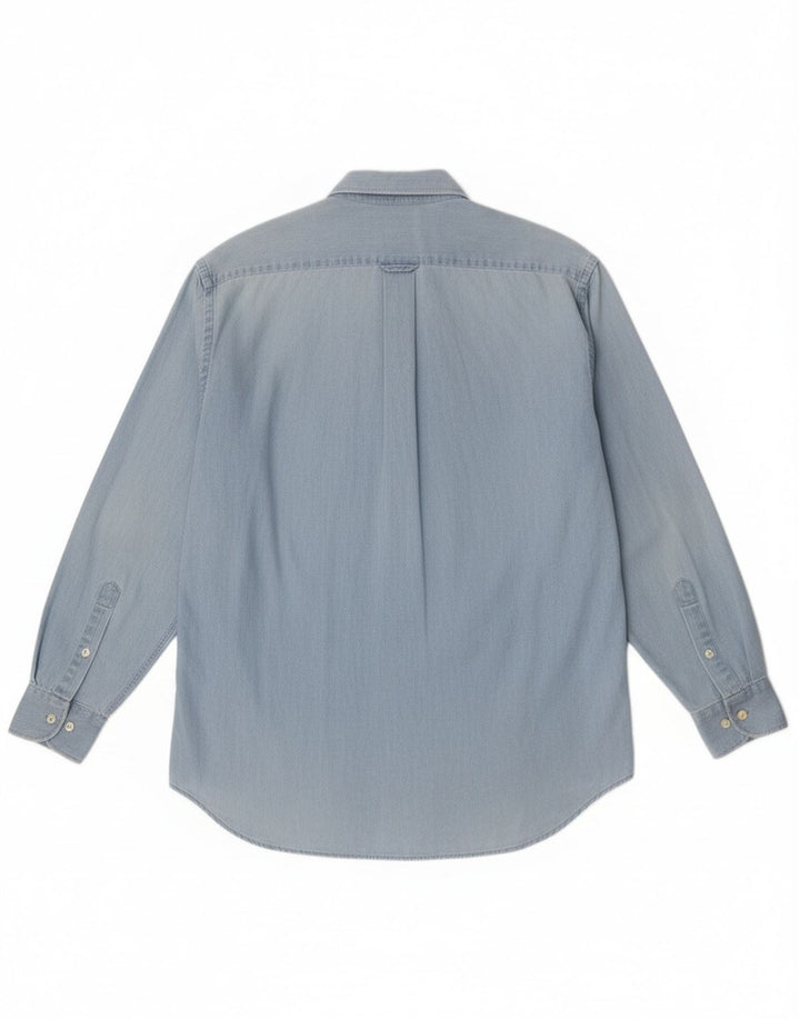 Fay Herre denimskjorte lille blå bomuld