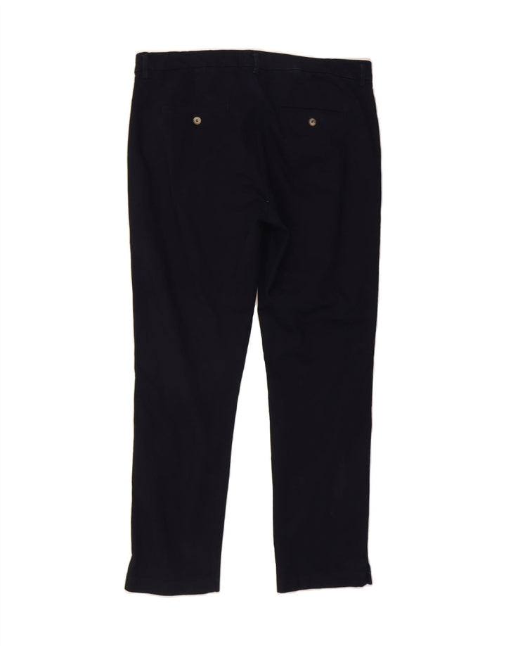 LEE Womens Slim Chino Trousers US 14 XL W38 L29 Navy Blue Polyester Vintage Lee and Second-Hand Lee from Messina Hembry 