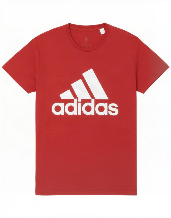 Adidas Womens Graphic T-Shirt Top UK 12/14 Medium Red Cotton