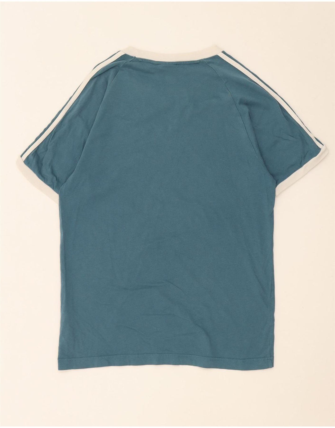 ADIDAS T-shirt top mellemblå bomuld til mænd