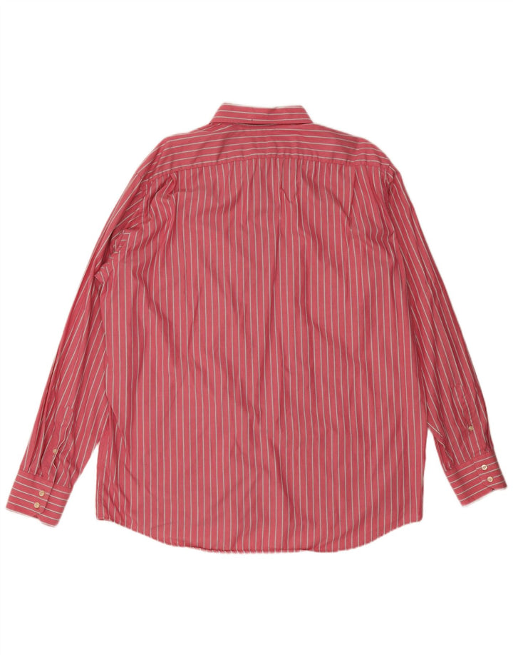 Lacoste herreskjorte str. 45 XL Pink Stribet bomuld