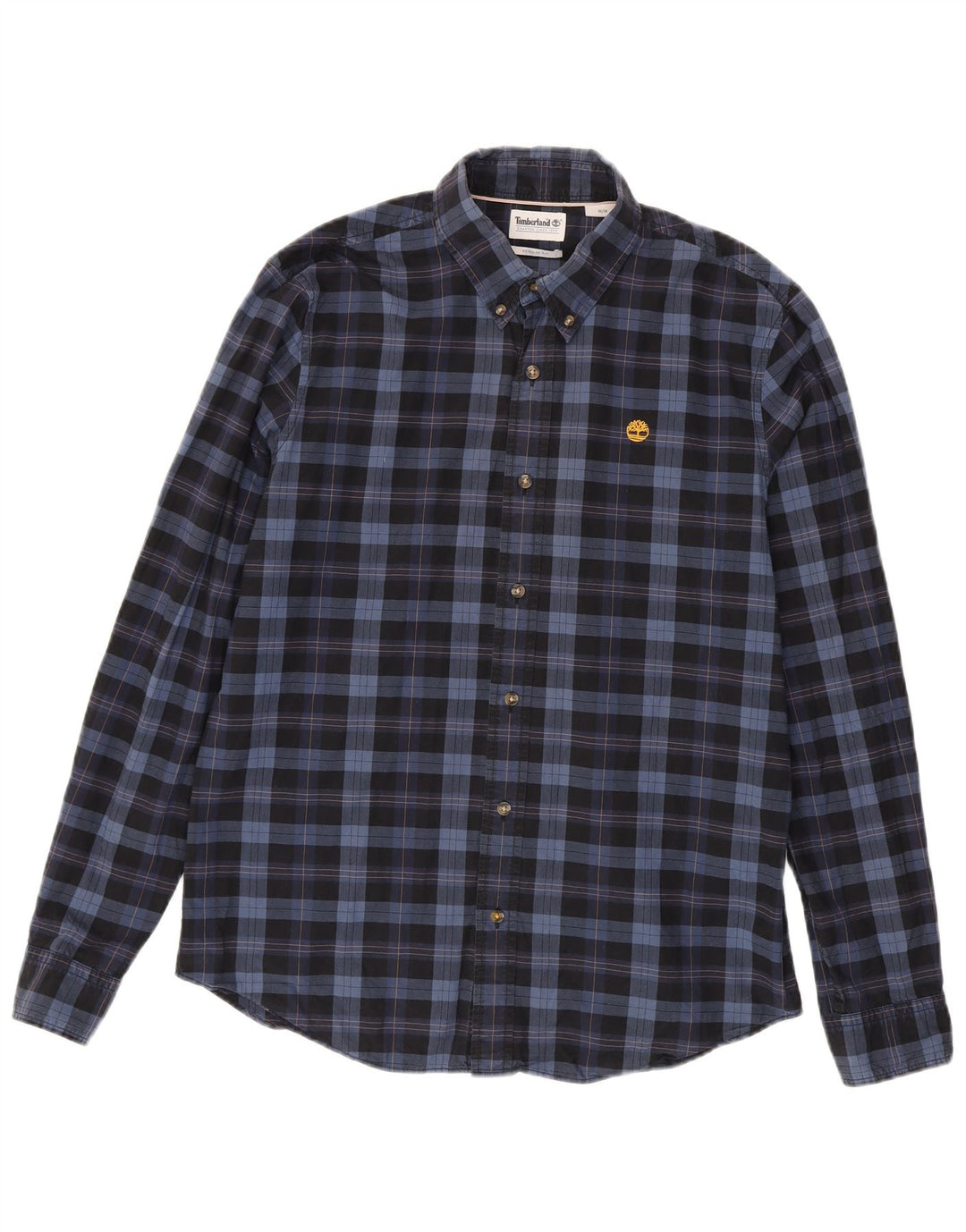 Timberland Herre Regular Fit skjorte Medium marineblå ternet bomuld