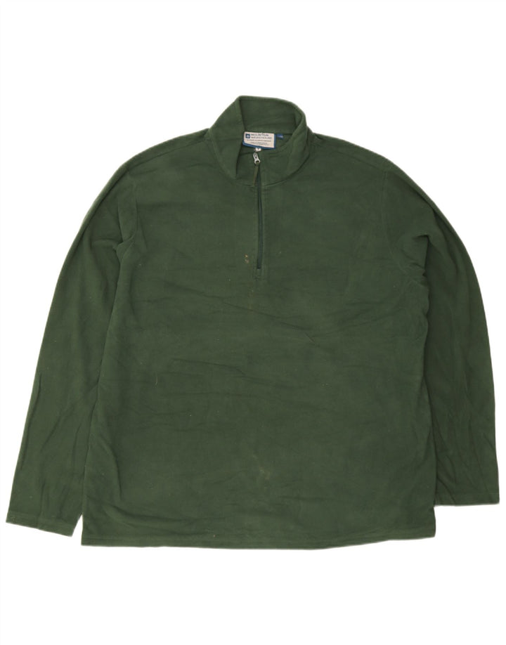 Mountain Warehouse Herre Zip Neck Fleece Jumper 2XL Grøn Polyester