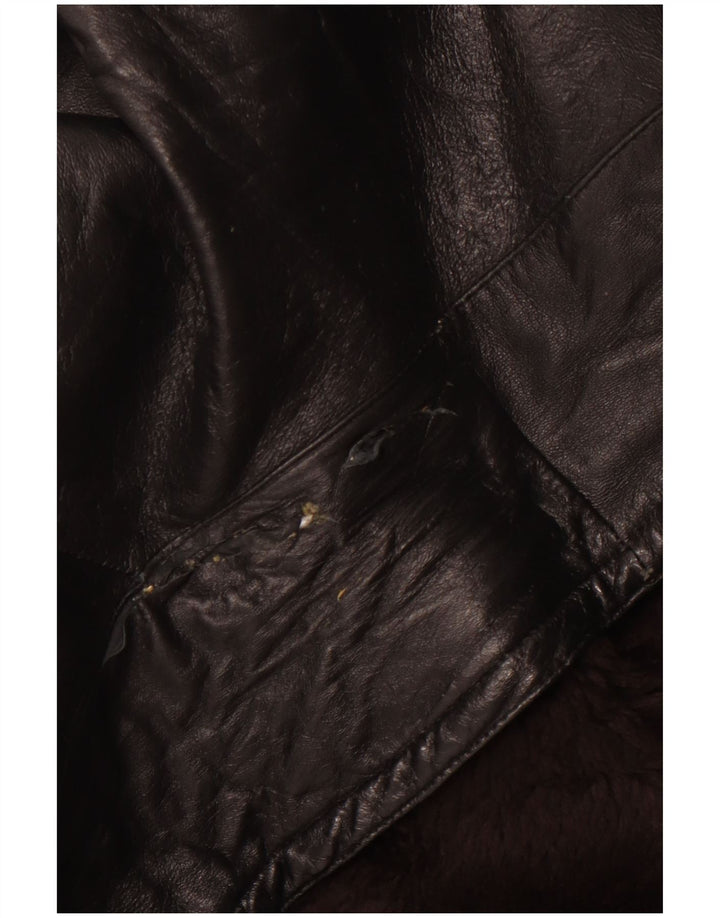 VINTAGE Dobbeltradet overfrakke til mænd UK 40 Large Black