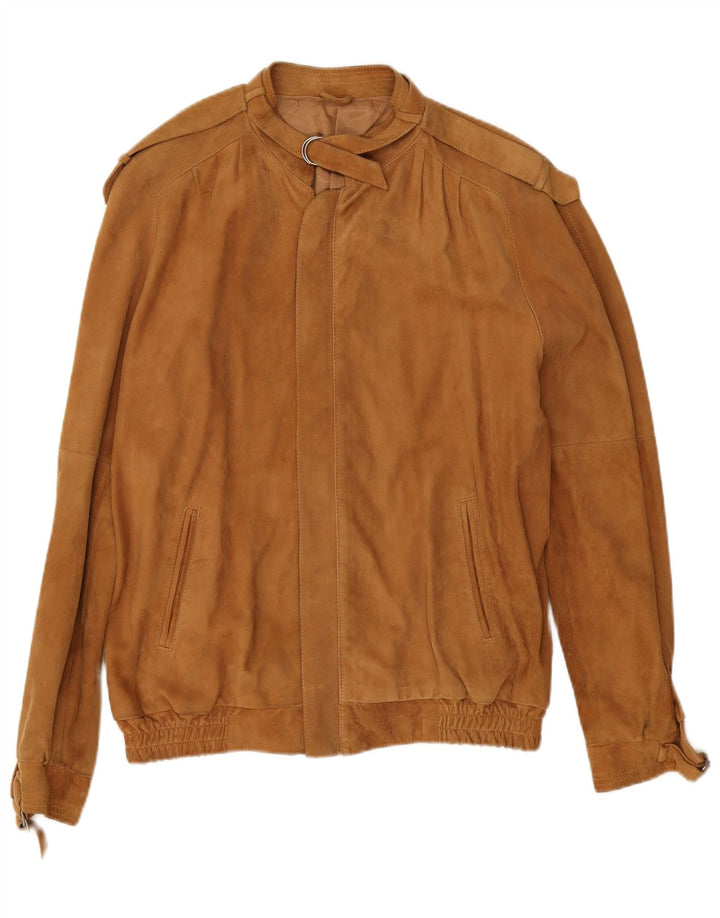 Vintage herre ruskindsjakke IT 52 XL beige læder