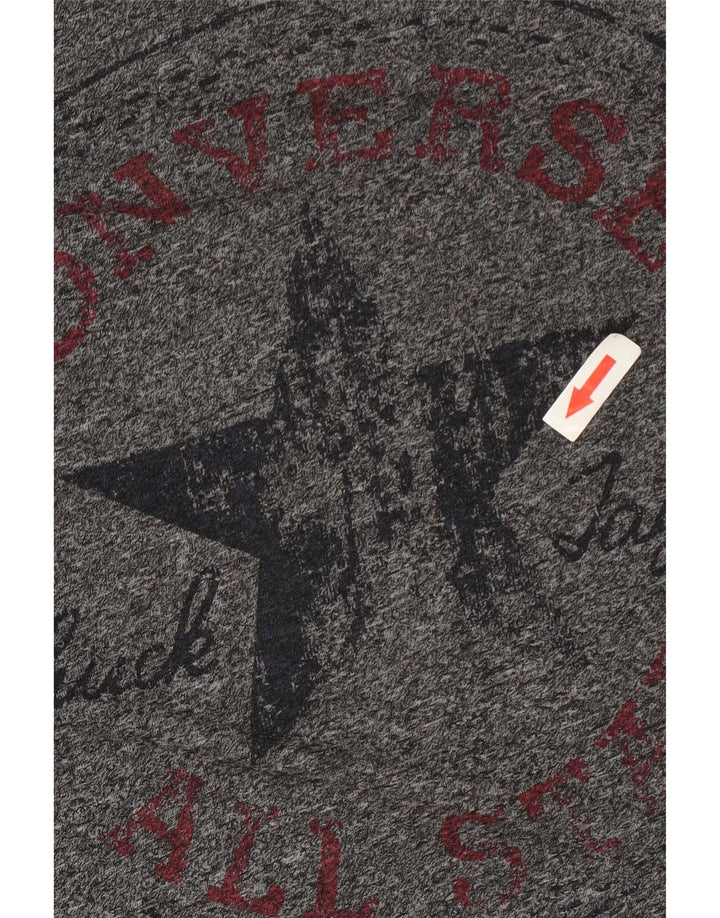 Converse Herre Chuck Taylor Grafisk T-Shirt Top Lille grå Flecked Bomuld