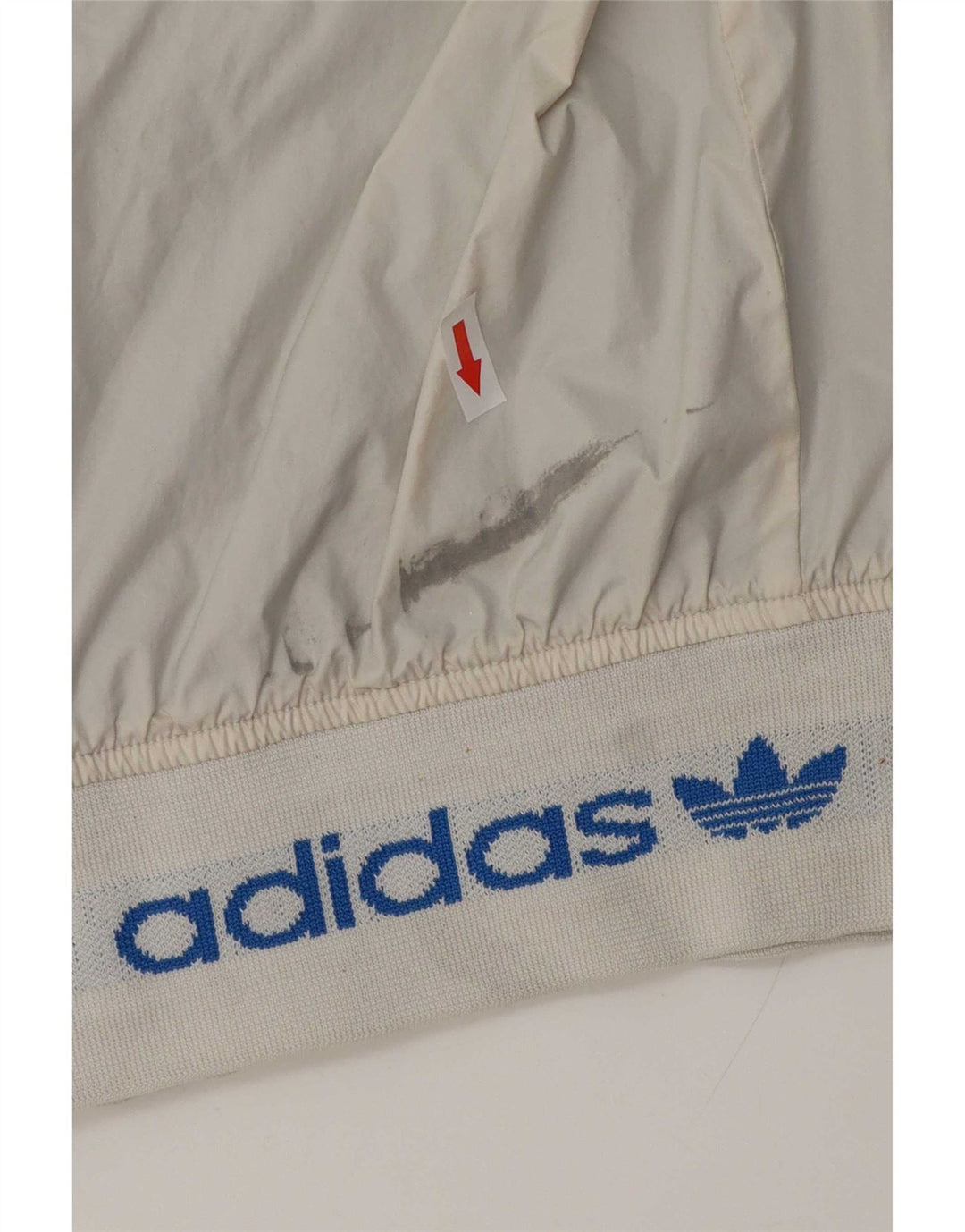 Adidas Herre Grafisk Vendbar hættejakke UK 38 Medium White Colourblock