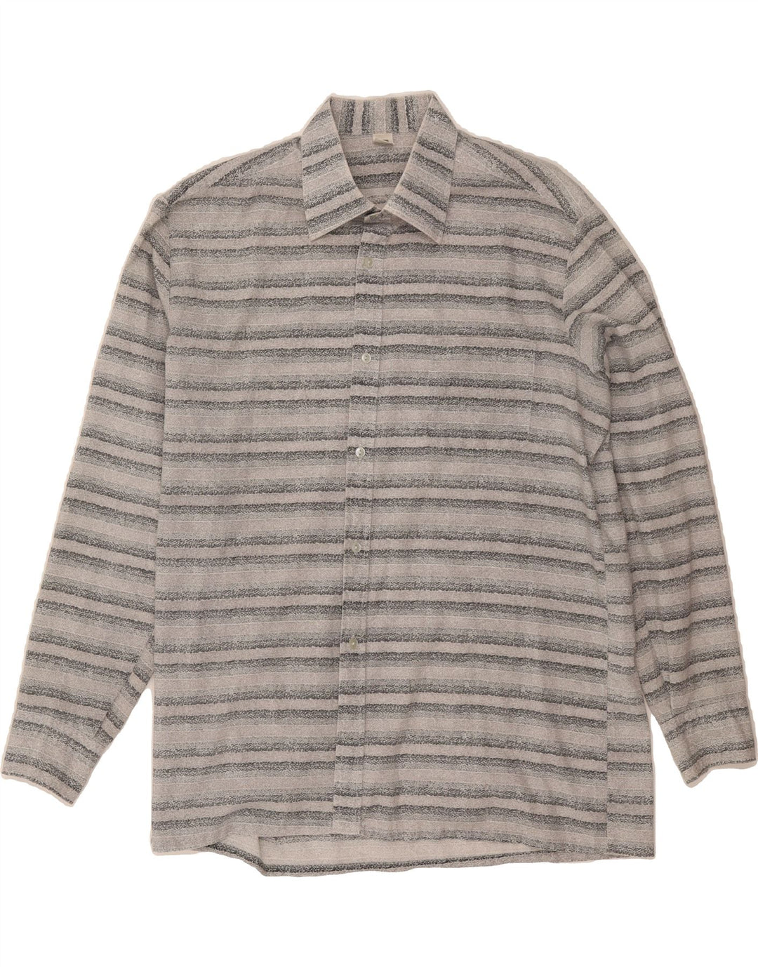 TREND Mens Shirt XL Grey Striped Vintage Trend and Second-Hand Trend from Messina Hembry 