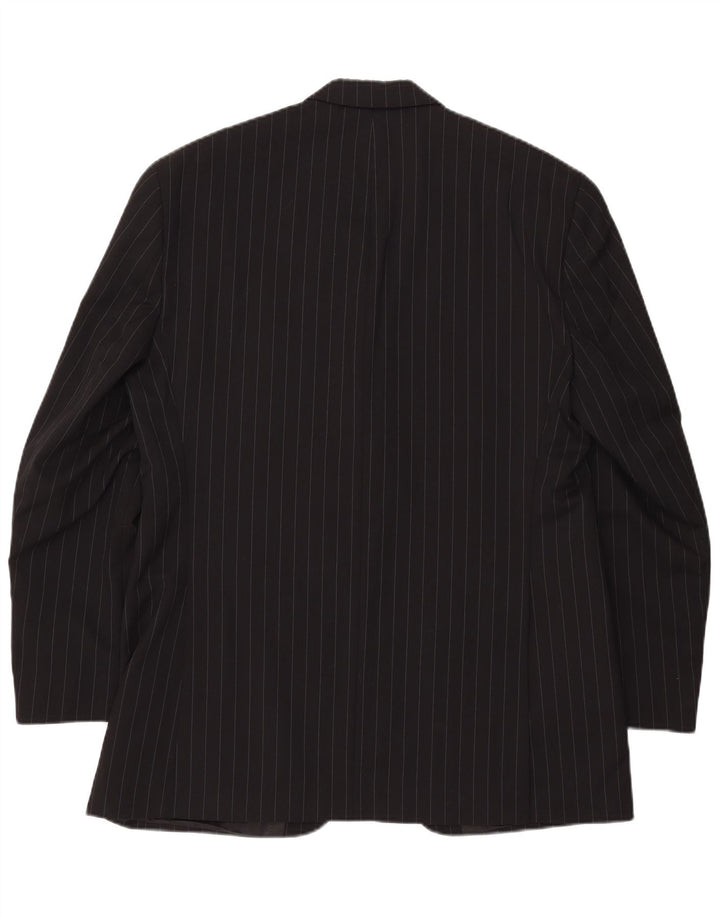 CHAPS Herre 3-knaps blazerjakke UK 42 XL Sort nålestribet uld