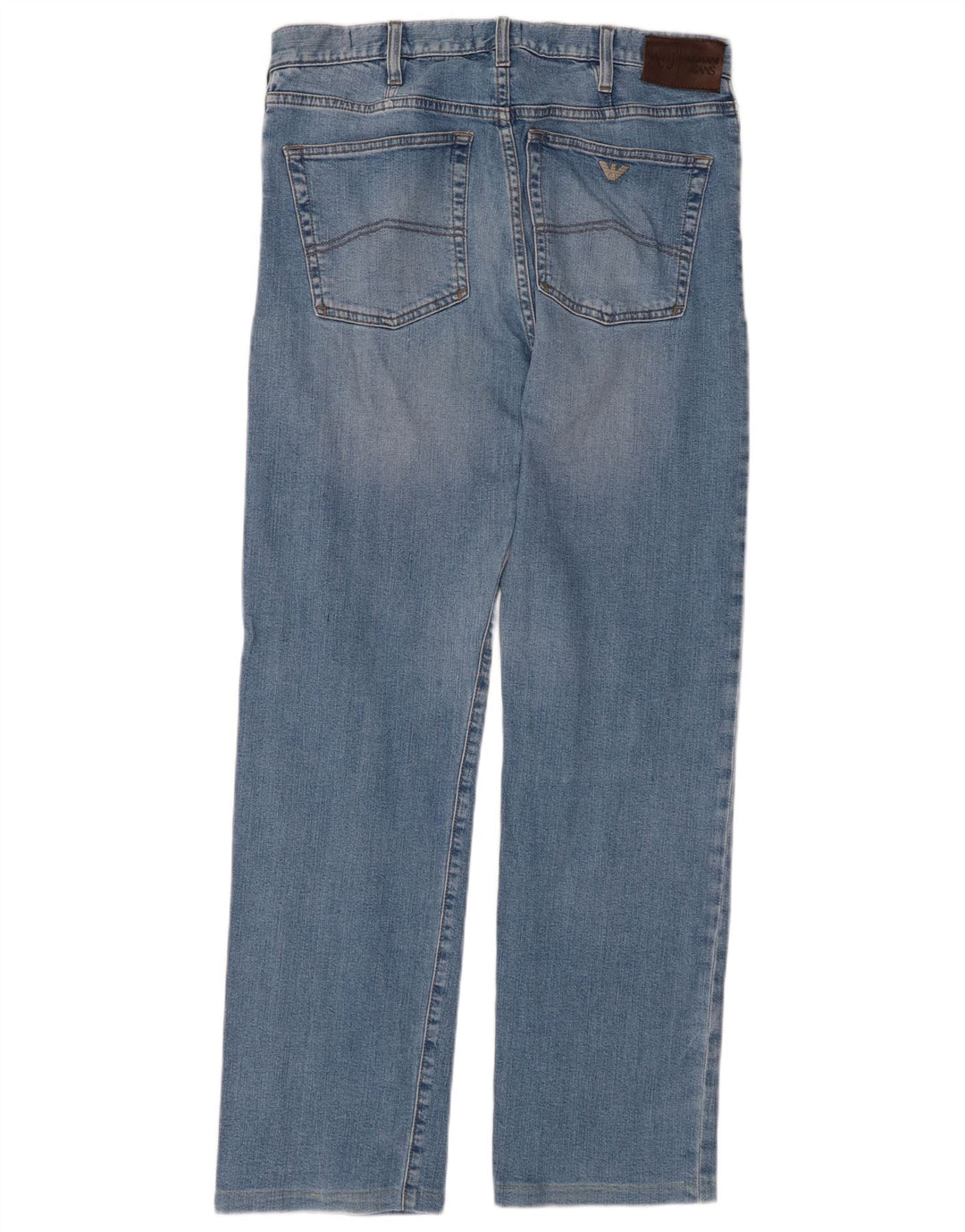 ARMANI Straight jeans til mænd W32 L31 blå bomuld