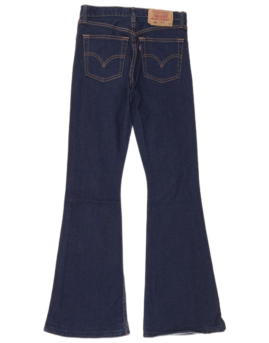 LEVI'S Dame 450 Flared Jeans W27 L32 Marineblå Bomuld