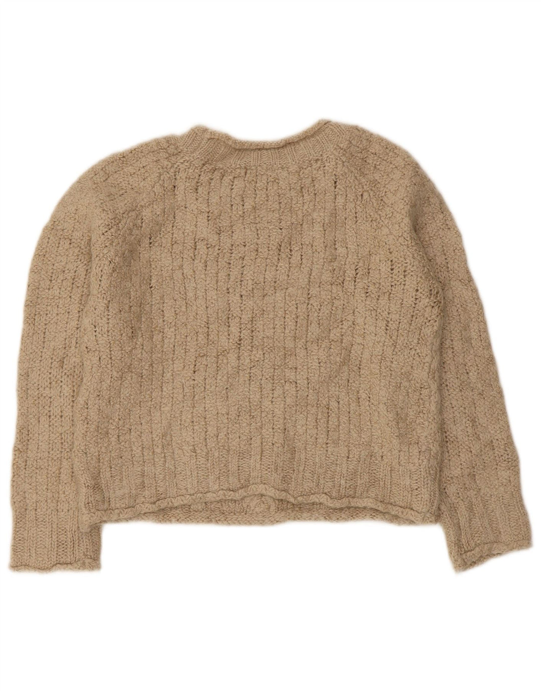 Marks & Spencer Dame Indigo Boat Neck Jumper Sweater UK 12 Medium Beige