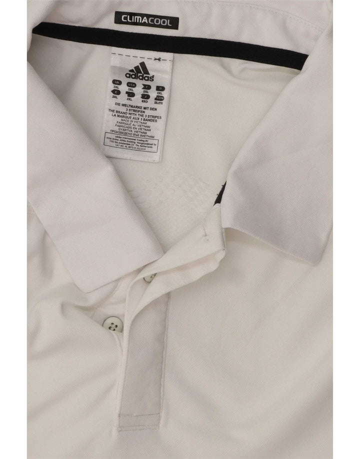 Adidas Herre Climacool Polo Shirt 2XL Hvid Polyester