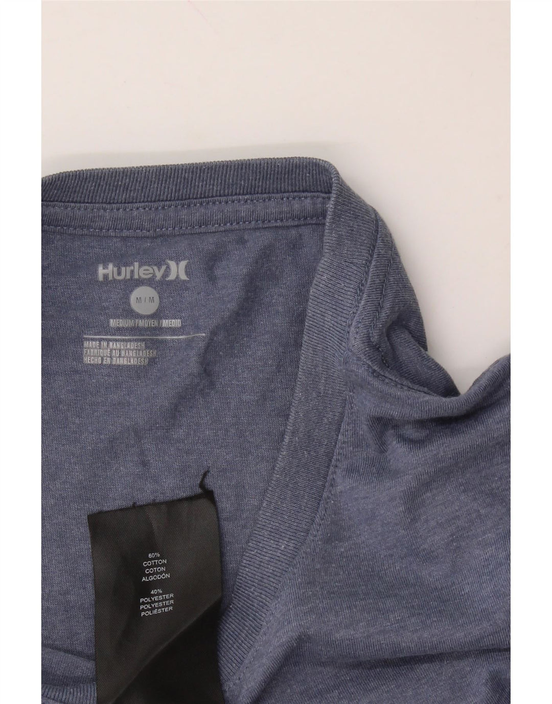 HURLEY Mens Graphic T-Shirt Top Medium Navy Blue Cotton Vintage Hurley and Second-Hand Hurley from Messina Hembry 
