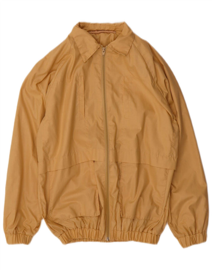 VINTAGE Bomberjakke til mænd UK 38 Medium Beige Polyester