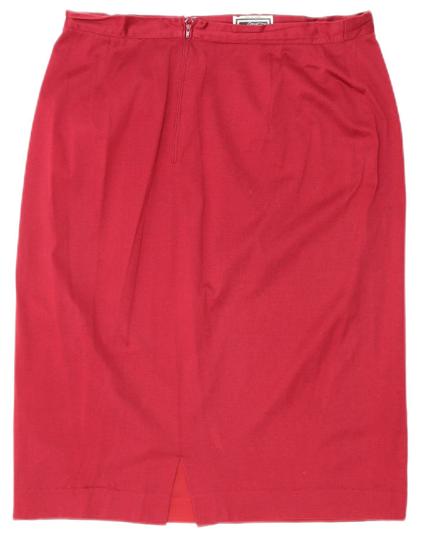 Luisa Spagnoli Dame Pencil Skirt IT 48 XL W34 Burgundy