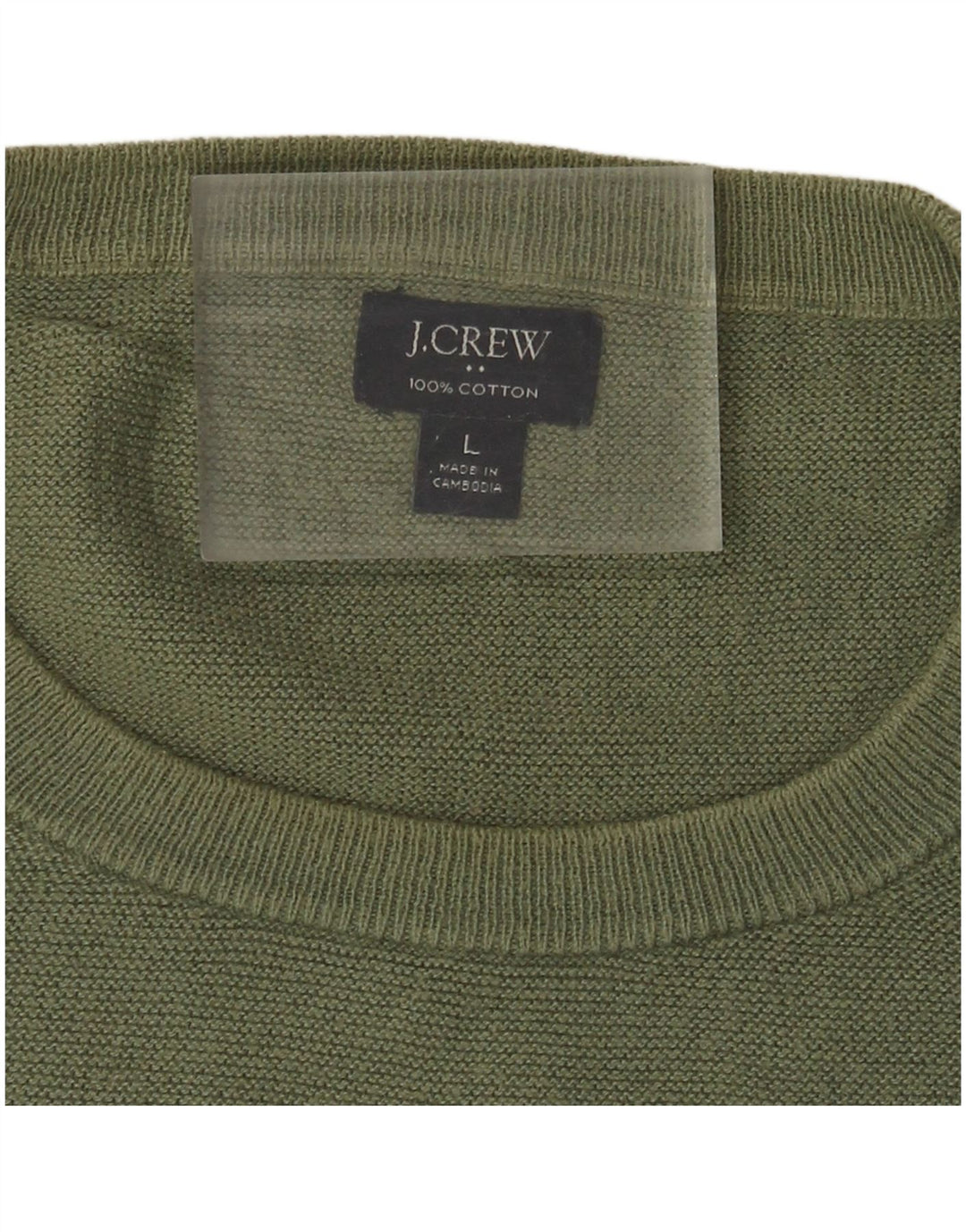 J. Crew Herre trøje med rund hals, stor grøn bomuld