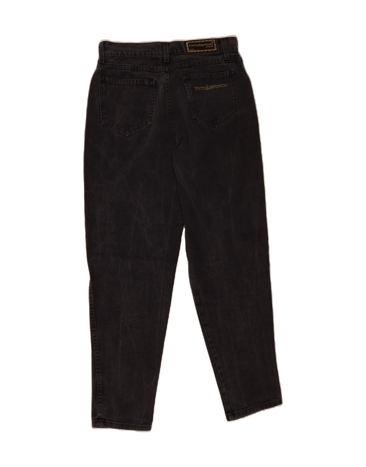 ROCCOBAROCCO Womens Tapered Jeans IT 46 Large W32 L30 Black Cotton Vintage Roccobarocco and Second-Hand Roccobarocco from Messina Hembry 