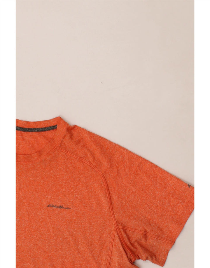 EDDIE BAUER Mens T-Shirt Top XL Orange Polyester Vintage Eddie Bauer and Second-Hand Eddie Bauer from Messina Hembry 