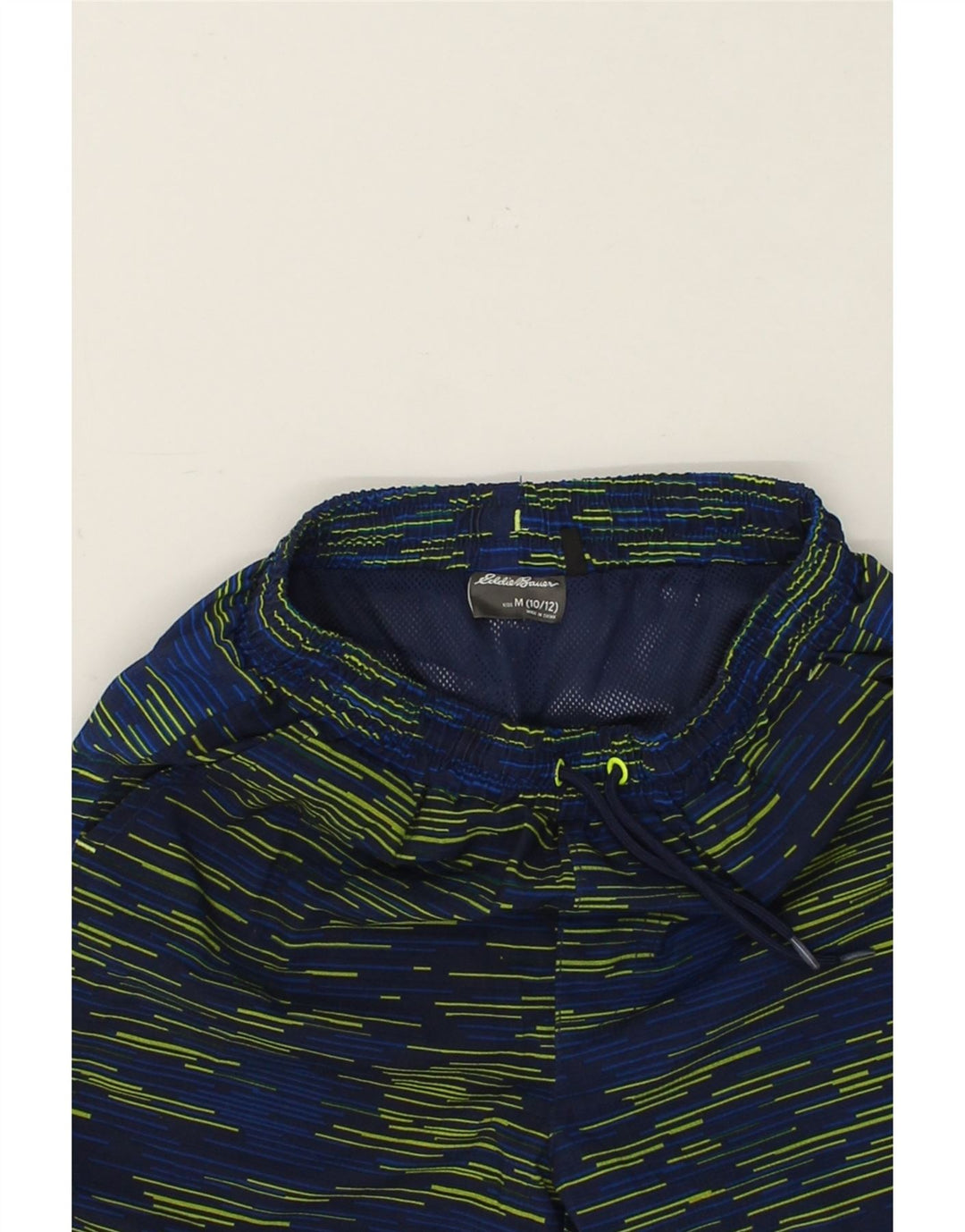 EDDIE BAUER Boys Sport Shorts 10-11 Years Medium  Navy Blue Striped Vintage Eddie Bauer and Second-Hand Eddie Bauer from Messina Hembry 