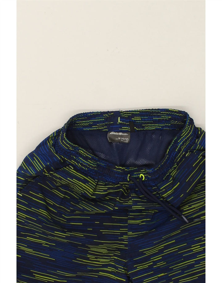 EDDIE BAUER Boys Sport Shorts 10-11 Years Medium  Navy Blue Striped Vintage Eddie Bauer and Second-Hand Eddie Bauer from Messina Hembry 