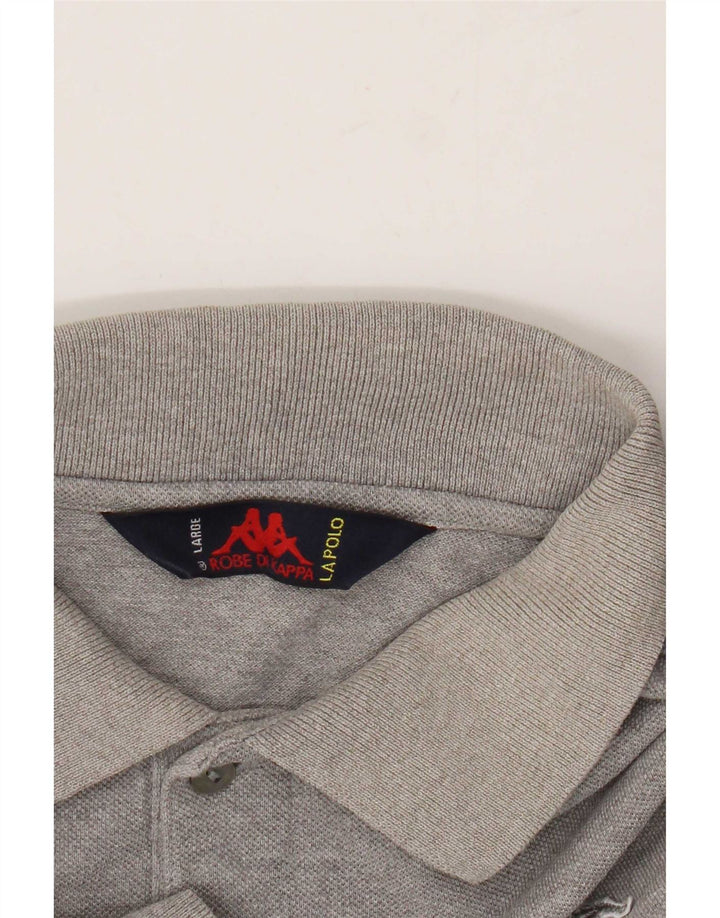 Kappa herre poloshirt, stor grå flækket