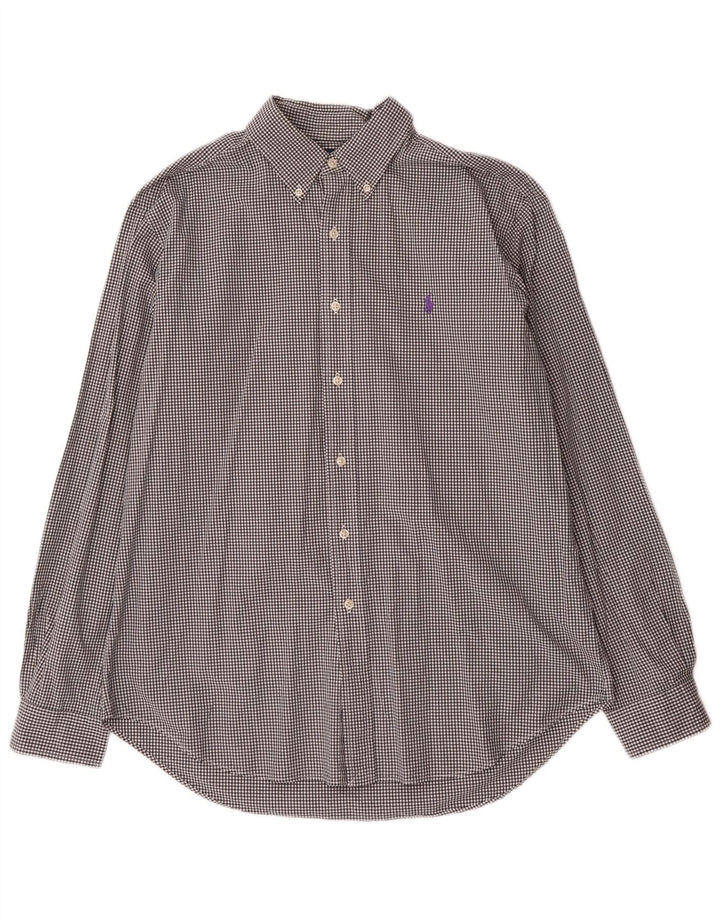 Ralph Lauren Herre Classic Fit skjorte Large Black Gingham Cotton