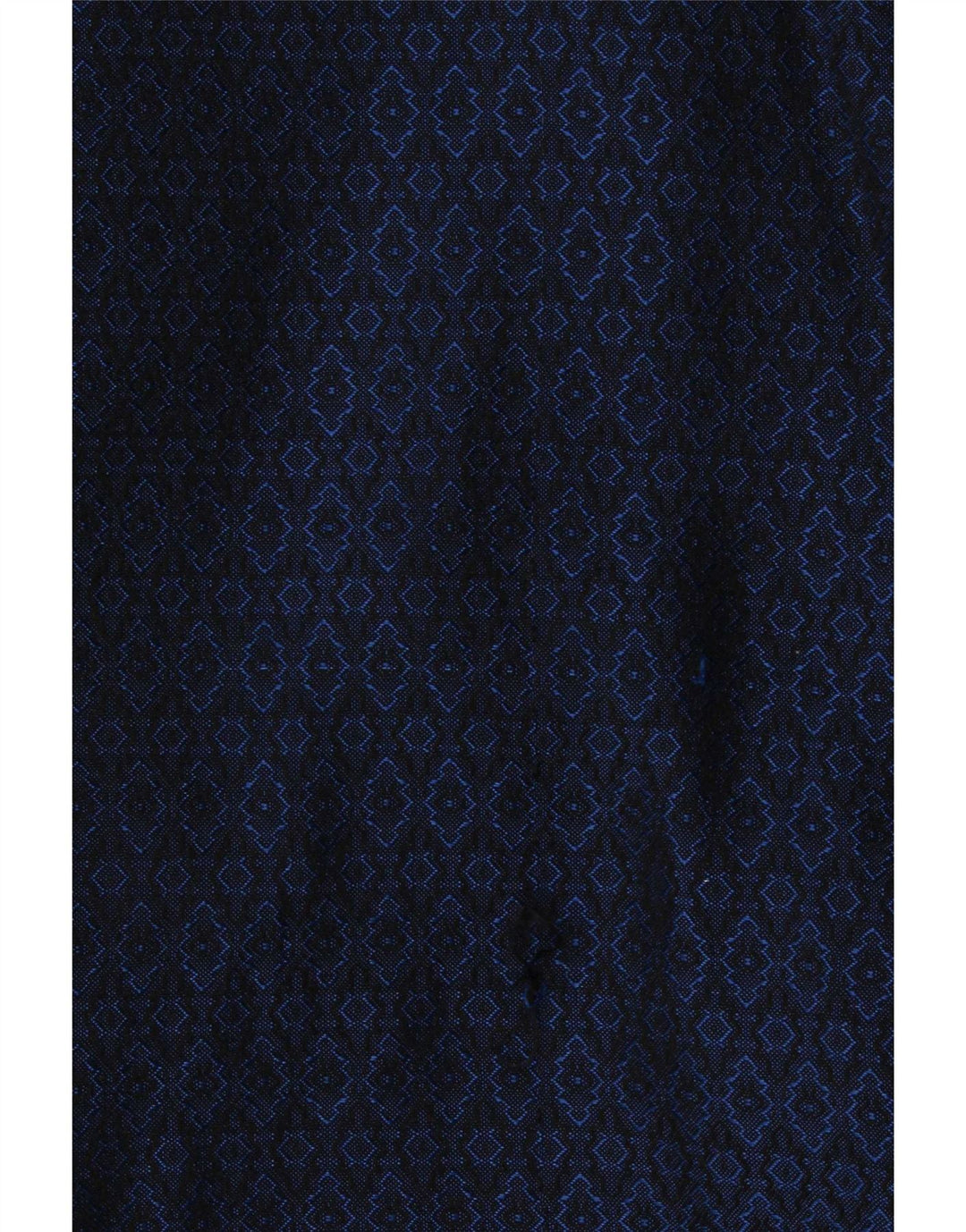 Vintage Dame Dobbeltradet Frakke UK 16 Large Navy Blue Geometric
