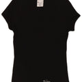 Champion Womens Heritage Classics T-Shirt Top UK 12 Medium Sort Bomuld