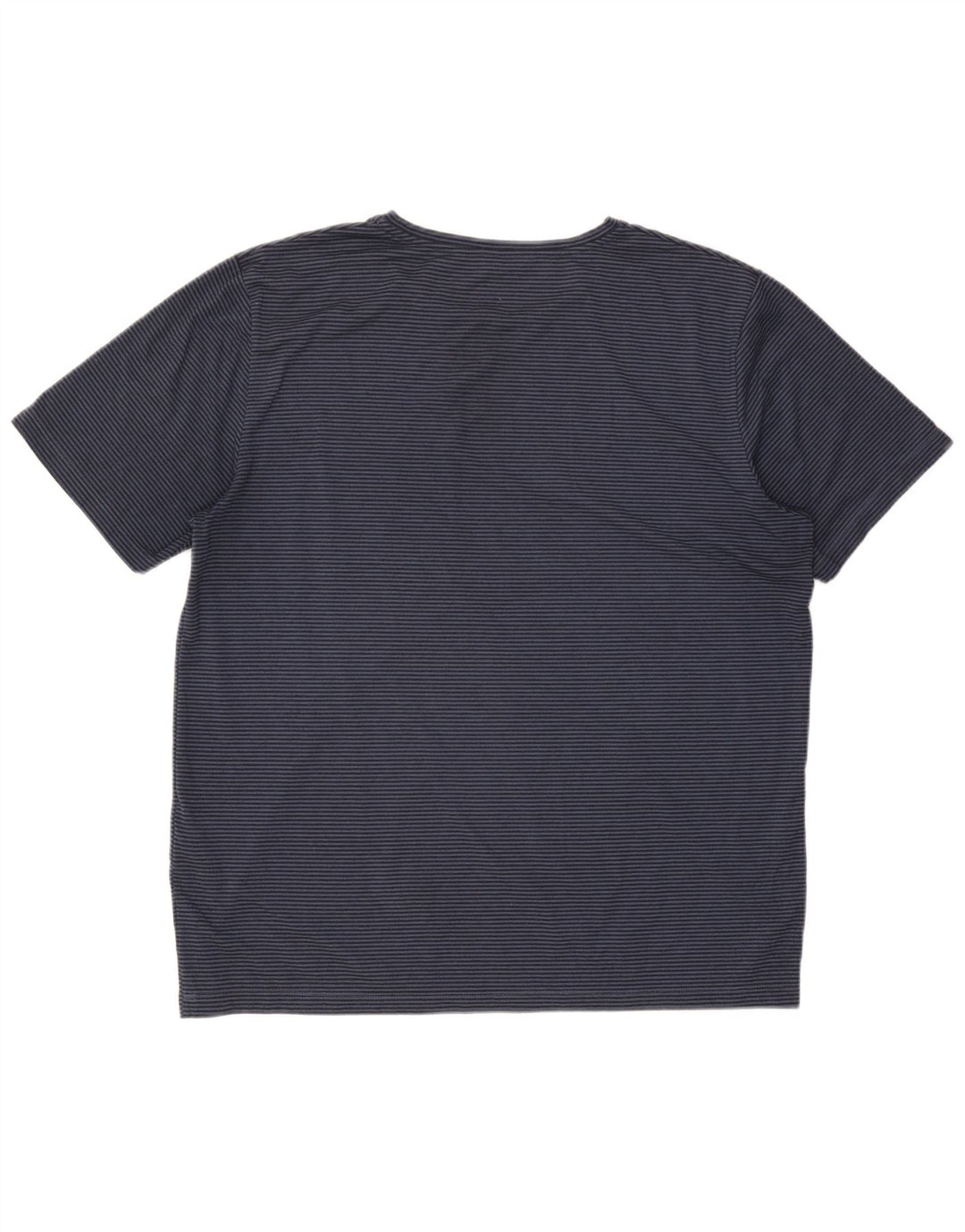 Rohan Herre T-shirt Top Stor marineblå stribet polyester