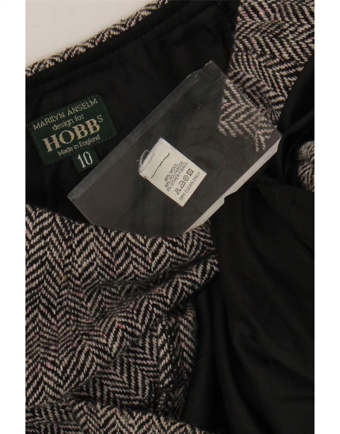 Hobbs Womens Peplum Skirt UK 10 Small W26 Grå sildebensuld