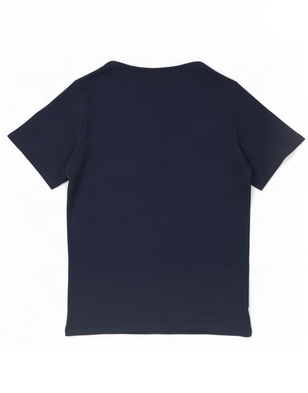 Marks & Spencer T-shirt top til kvinder UK 16 Stor marineblå bomuld
