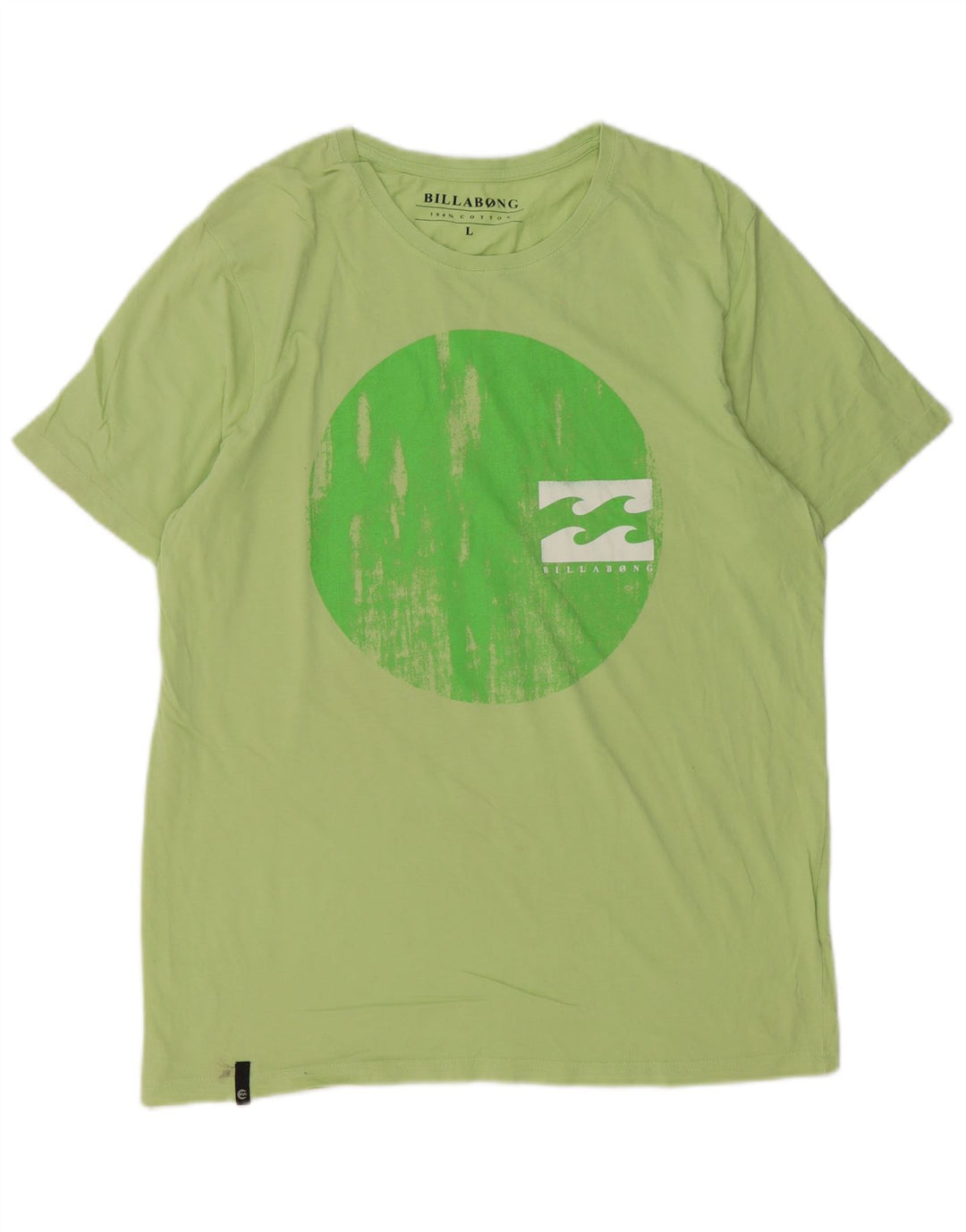 Billabong Herre Grafisk T-Shirt Top Stor Grøn Bomuld