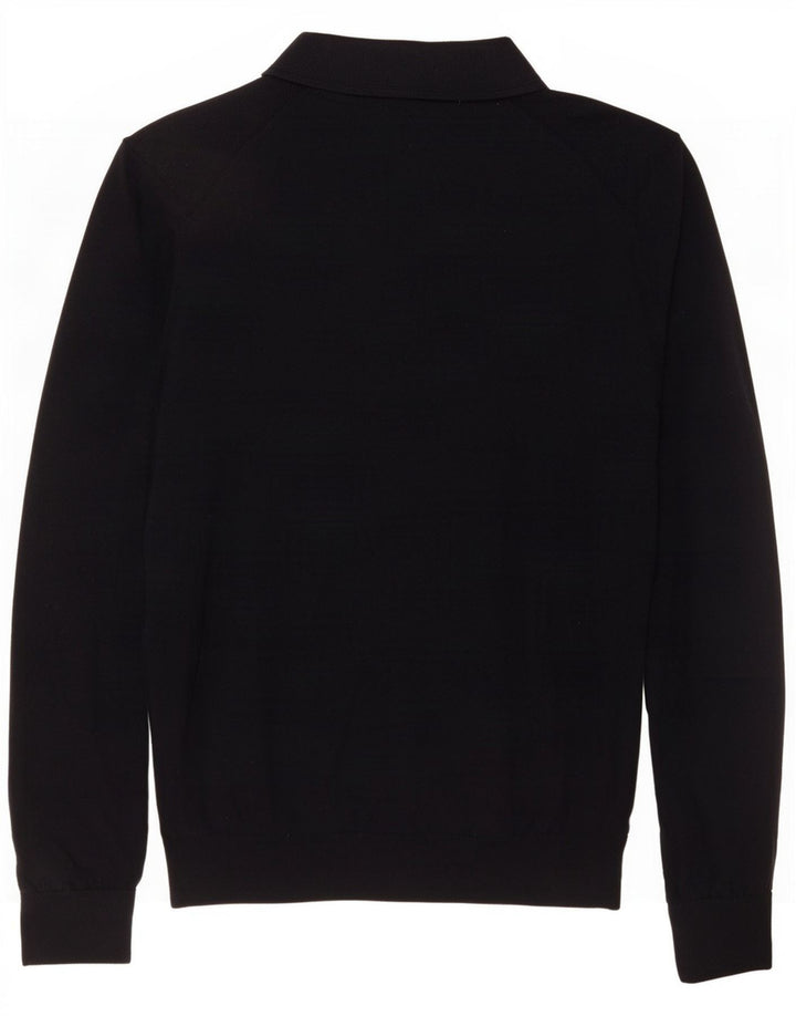 Reiss Herre Polo Neck Jumper Sweater Stor Marineblå Uld
