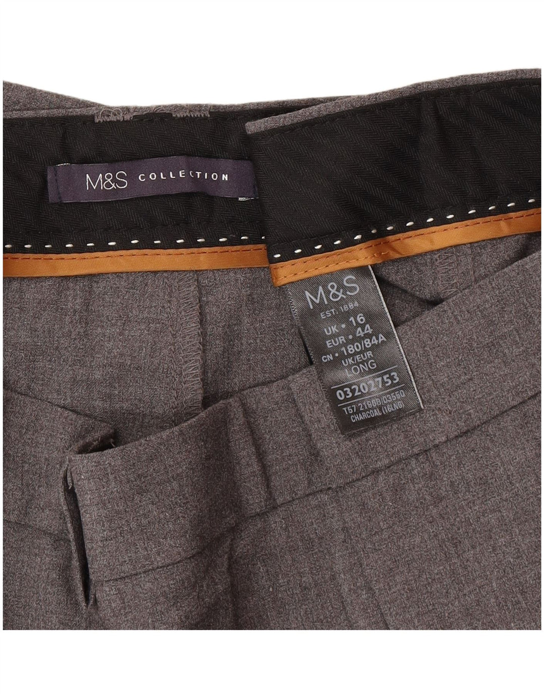 Marks & Spencer Langdragtsbukser til kvinder UK 16 Large W34 L34 Grå