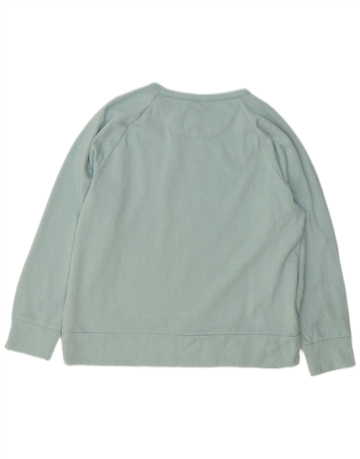 Eddie Bauer Dame Sweatshirt Jumper UK 16 Large Blue Polyester