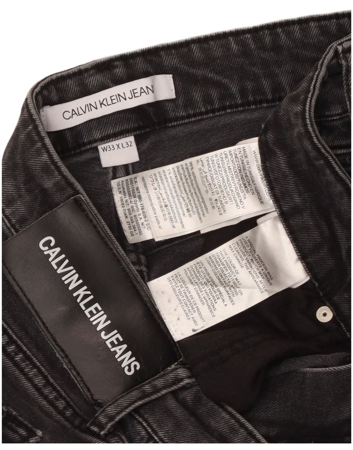 Calvin Klein Jeans Herre Slim Jeans W33 L32 Grå Bomuld