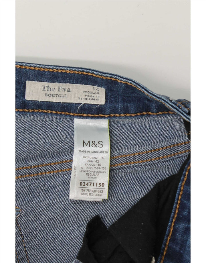Marks & Spencer Dame The Eva Bootcut Jeans UK 14 Large W32 L27 Blue