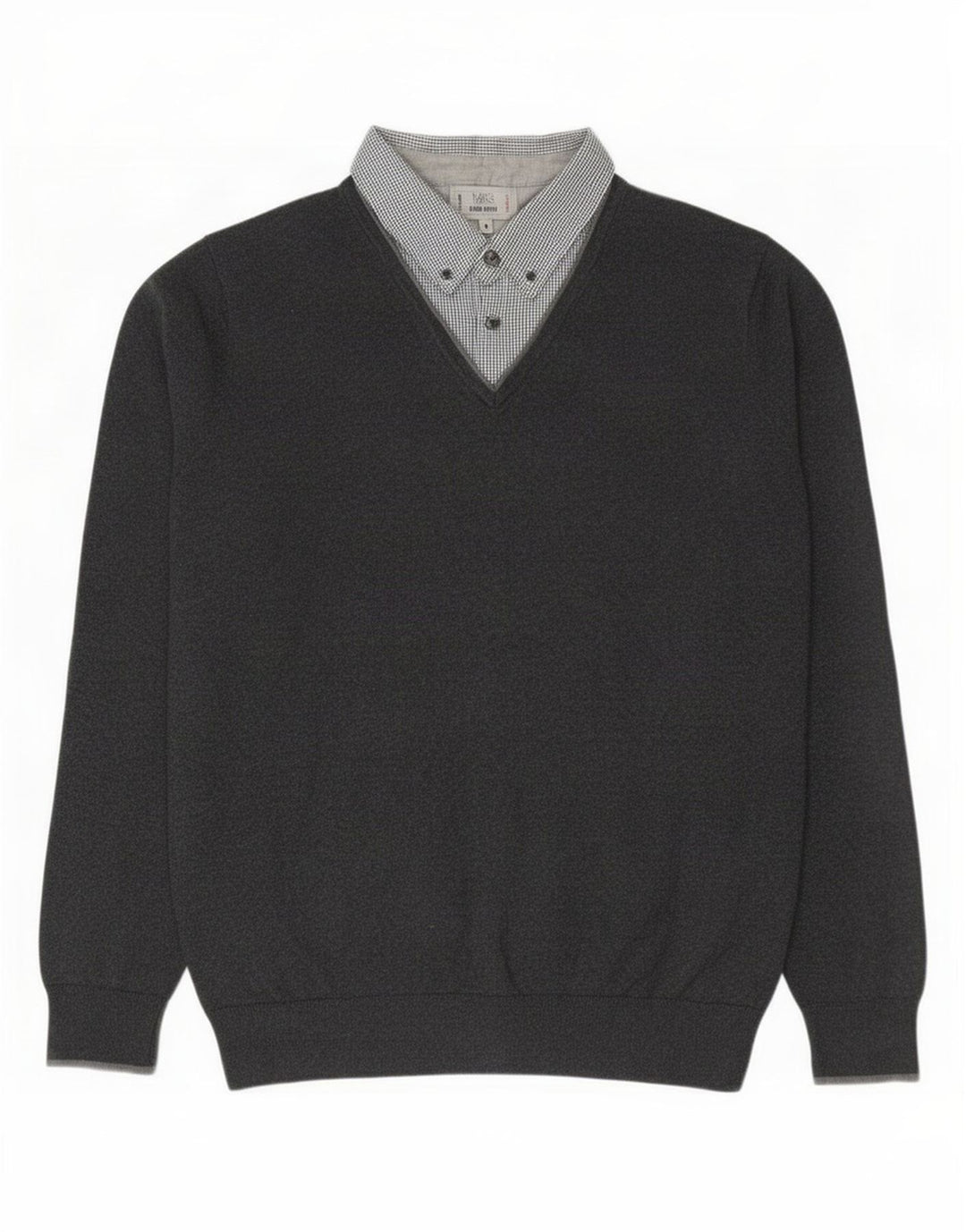 Marks & Spencer Herre Regular Fit Polo Neck sweater Medium Grå