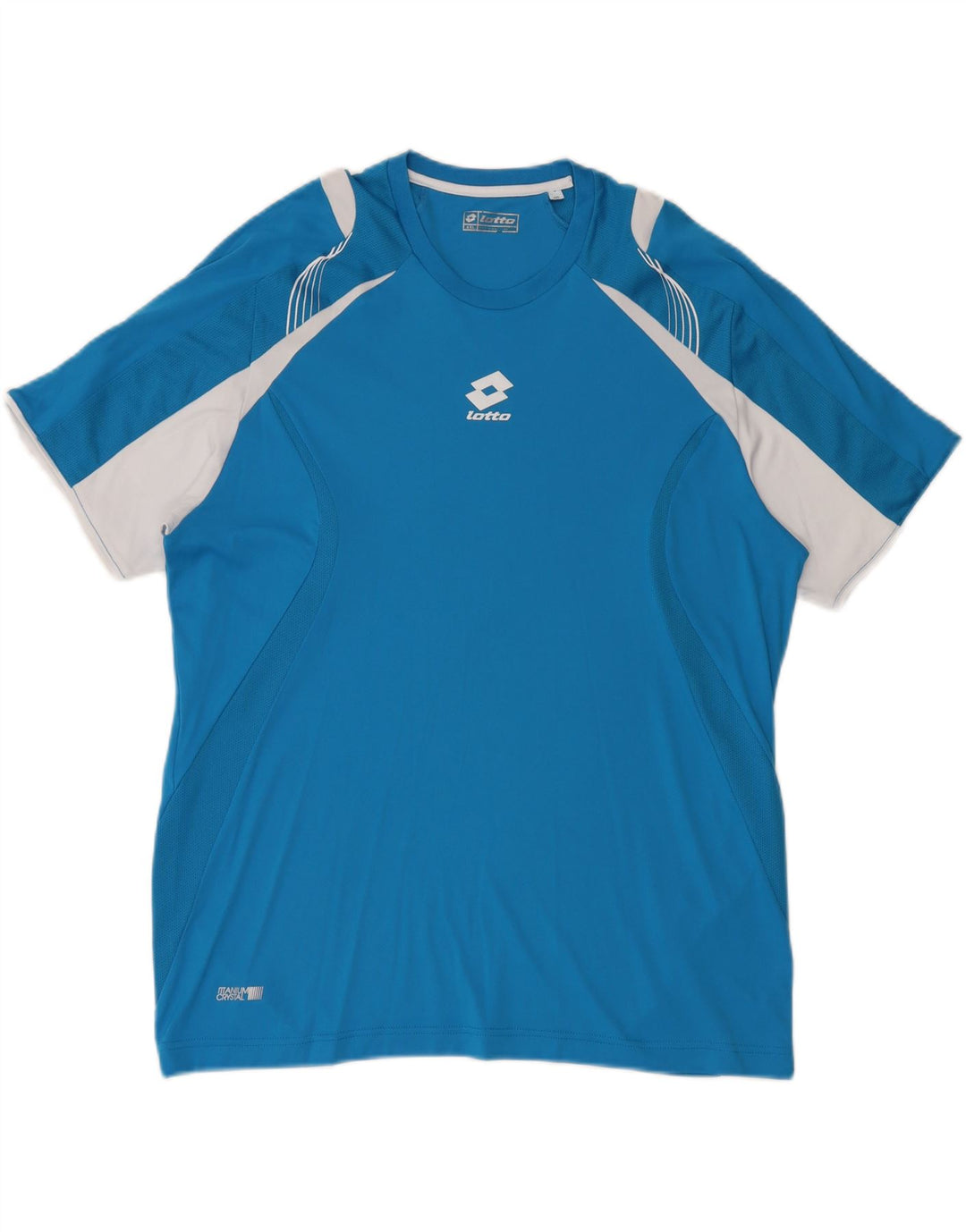 Lotto Herre T-Shirt Top 2XL Blå Colourblock Polyester