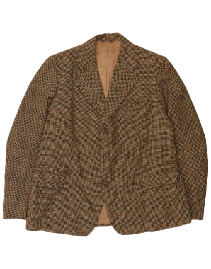 John Collier Herre 3-knaps blazerjakke UK 38 Medium Brown Houndstooth
