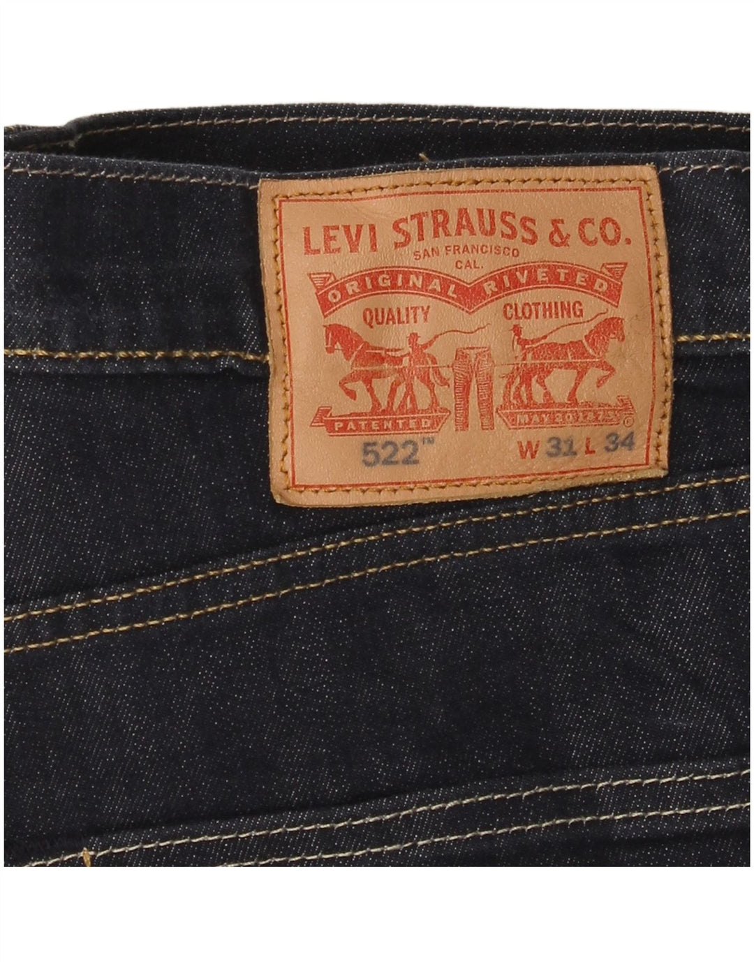 Levi's Herre 522 Slim Tapered Jeans W31 L28 Navy Blue