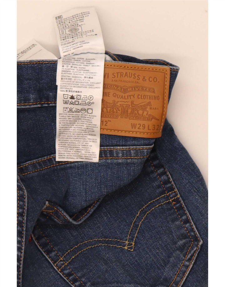 Levi's Herre 512 Slim Tapered Jeans W29 L32 Blå Bomuld
