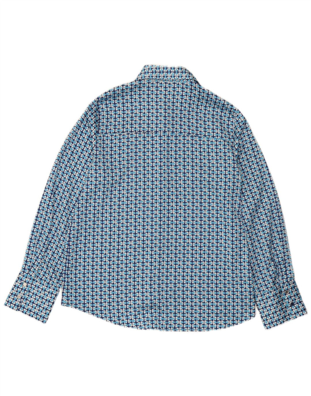 Zara Dameskjorte UK 14 Medium Blue Geometric